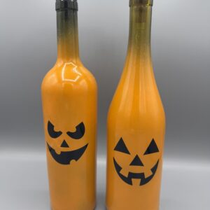 Halloween Pumpkin Faces Bottle